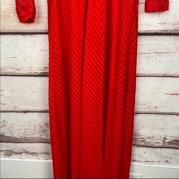 H&M Katy Perry holiday Red Chiffon Maxi Dress - Picture 16 of 16